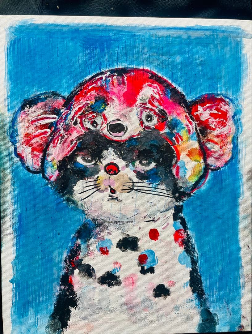 虹*堂様 半魚ネコ① 25cm✖️20cmパネルキャンバス