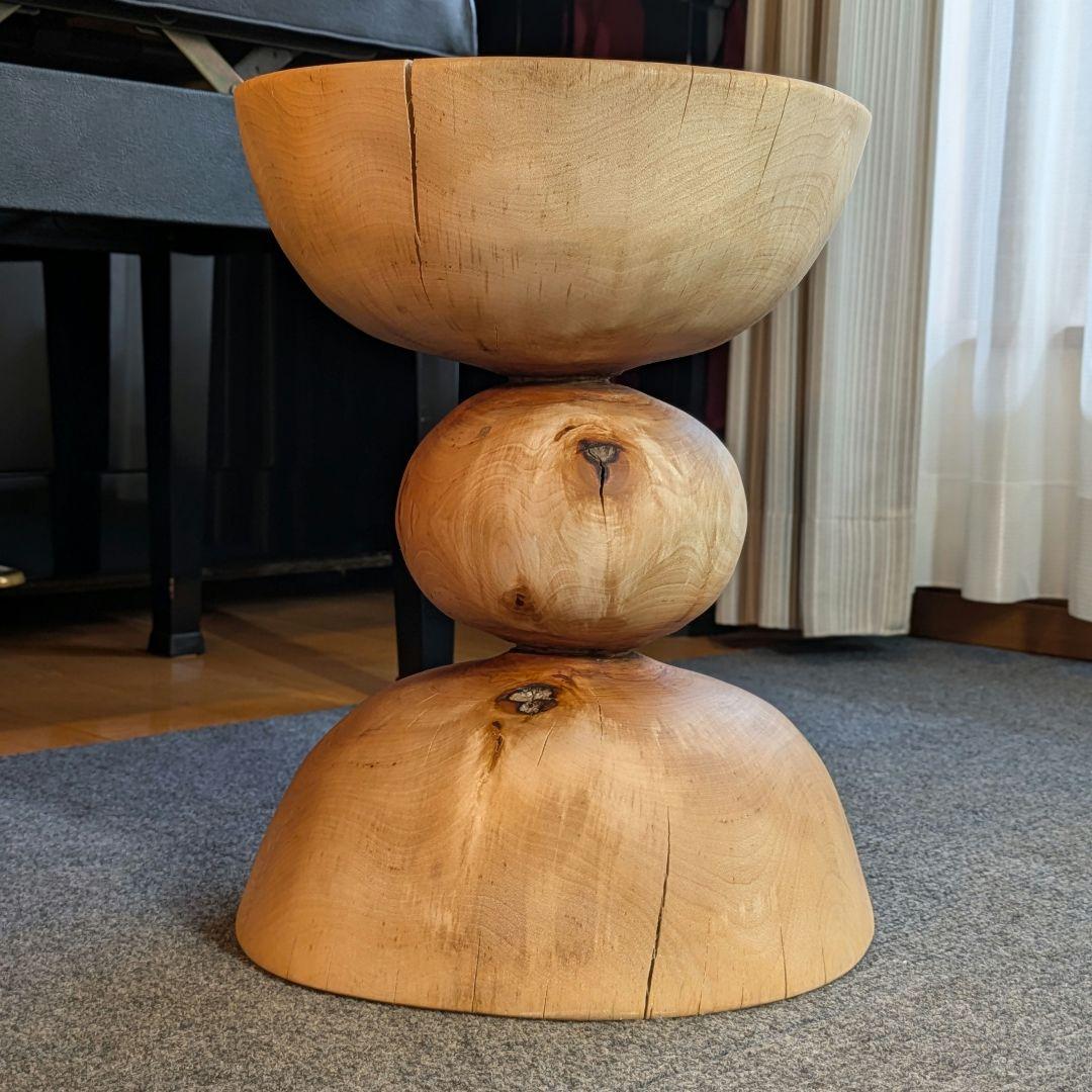 水目桜　天然木　切り株　丸太　椅子　スツール　高さ約35㎝