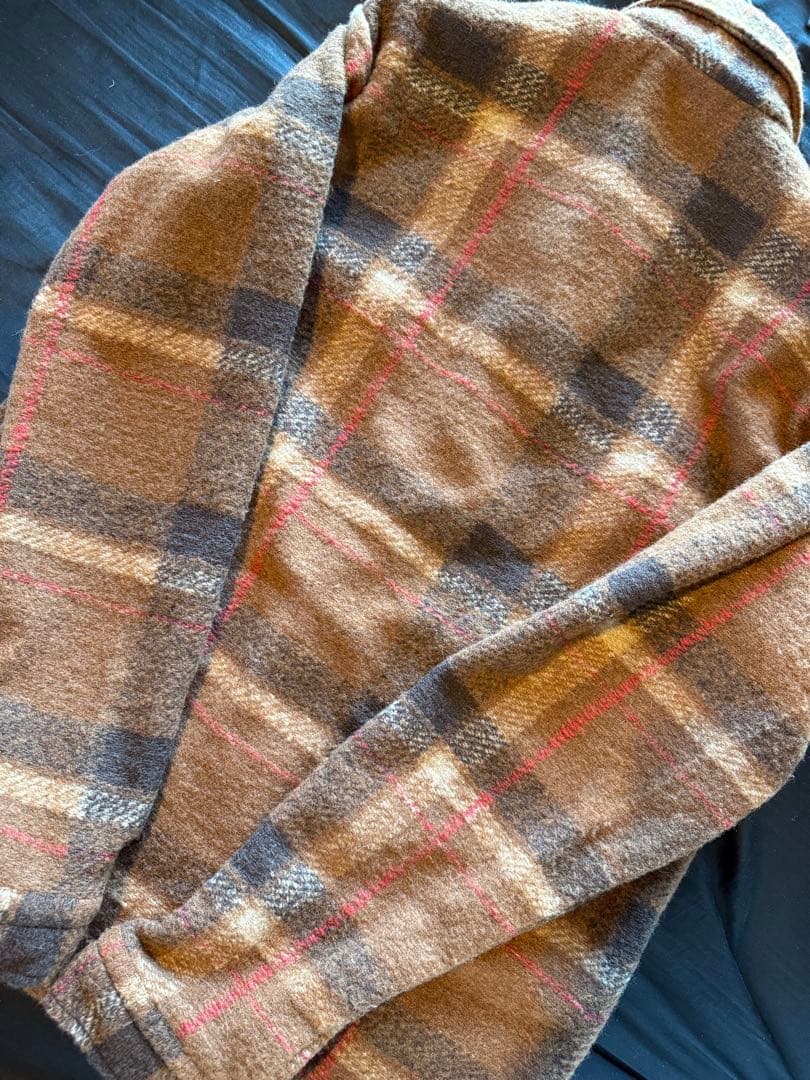 GUY ROVER ギローバー ブラウンチェック カバーオール ジャケット S