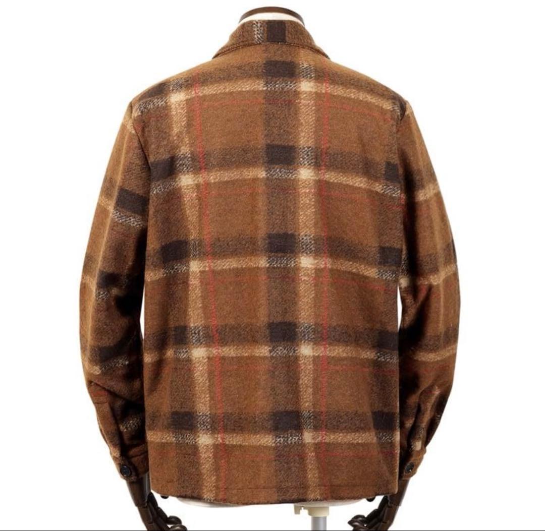 GUY ROVER ギローバー ブラウンチェック カバーオール ジャケット S