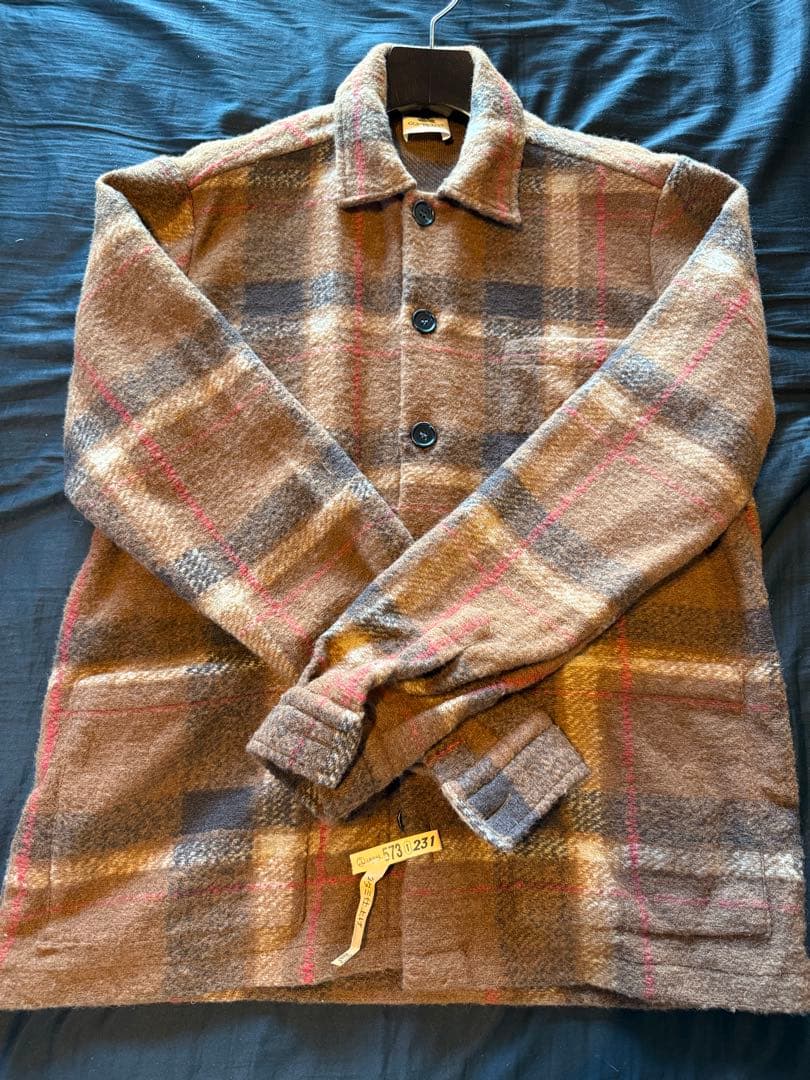 GUY ROVER ギローバー ブラウンチェック カバーオール ジャケット S