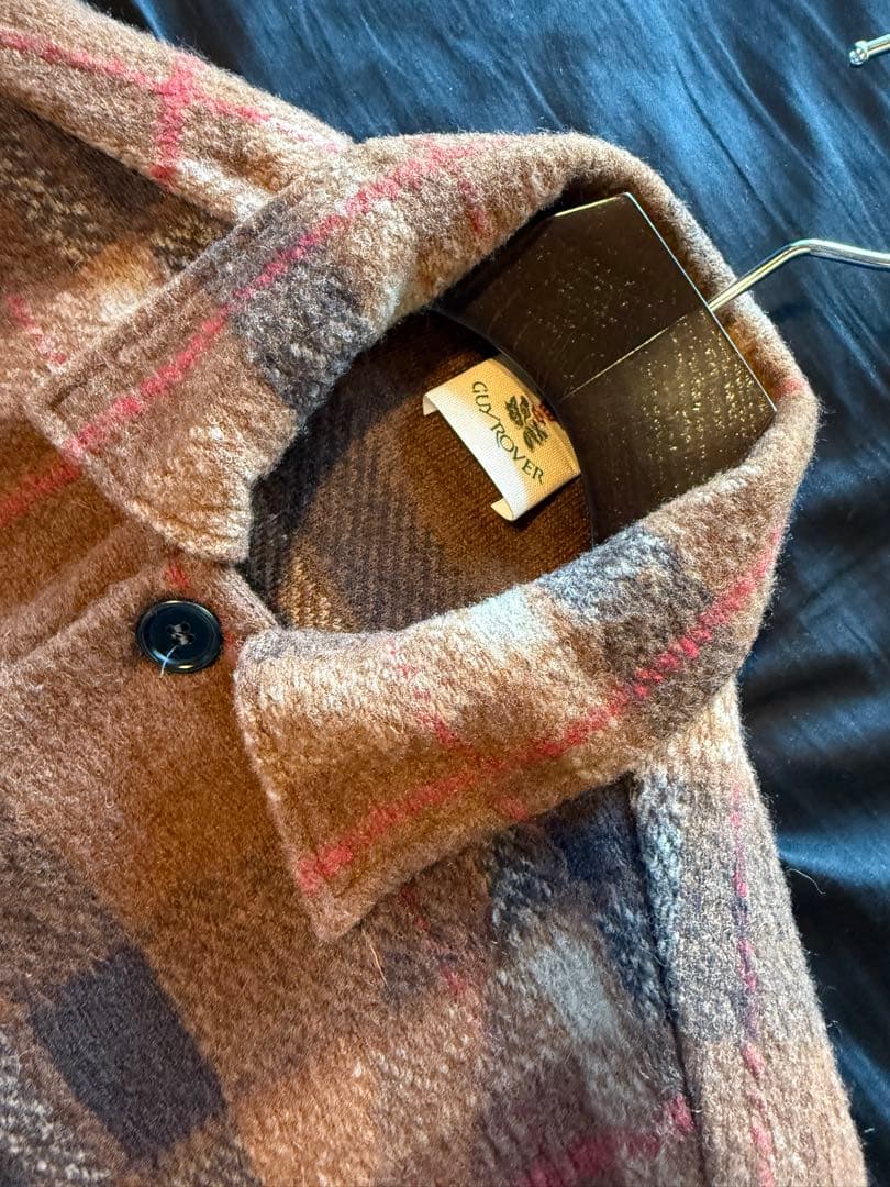 GUY ROVER ギローバー ブラウンチェック カバーオール ジャケット S