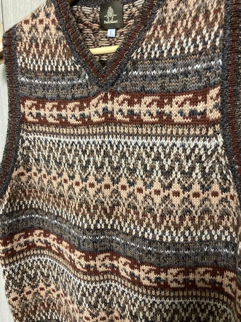 鴨志田康人ディレクション Paul Stuart Vネックニットベスト