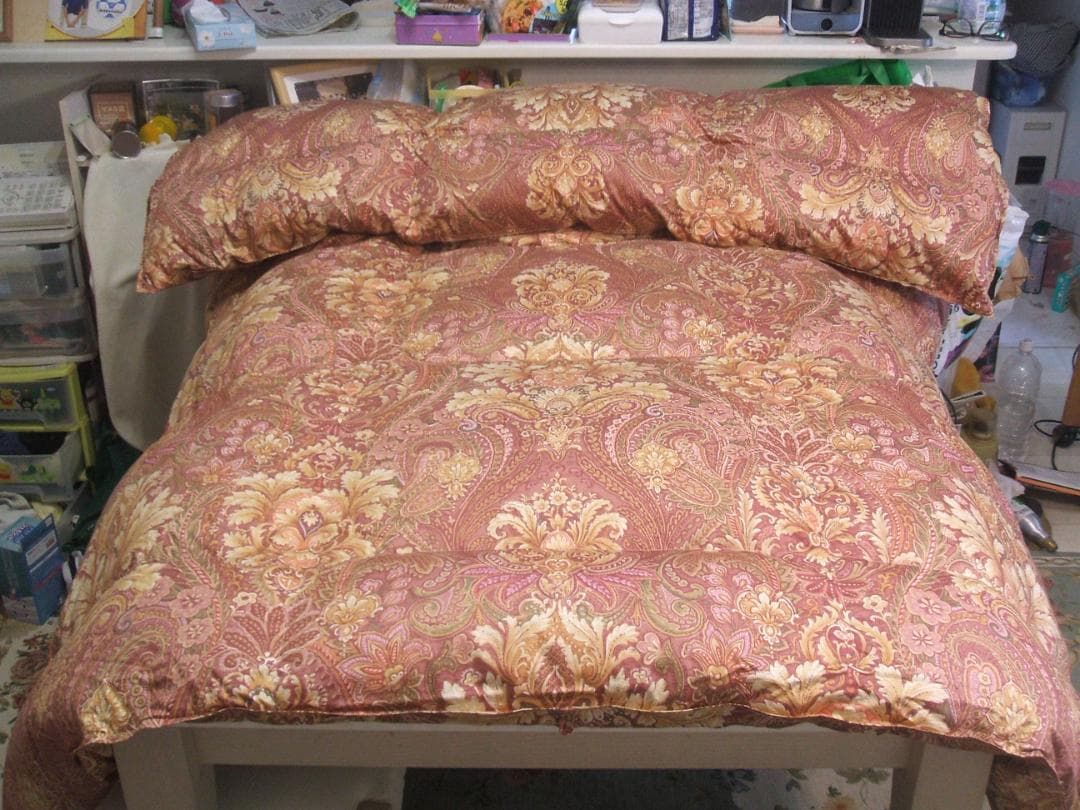 残り僅か新品＊四つ星＊フランス増量１，３キロ＊綿１００％羽毛布団（シングル・Ｐ）