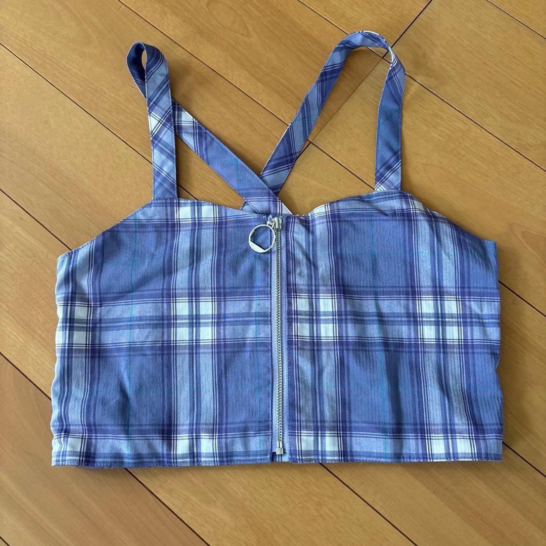 【美品】ANNA SUI MINI アナスイミニ チェック柄セットアップ 140