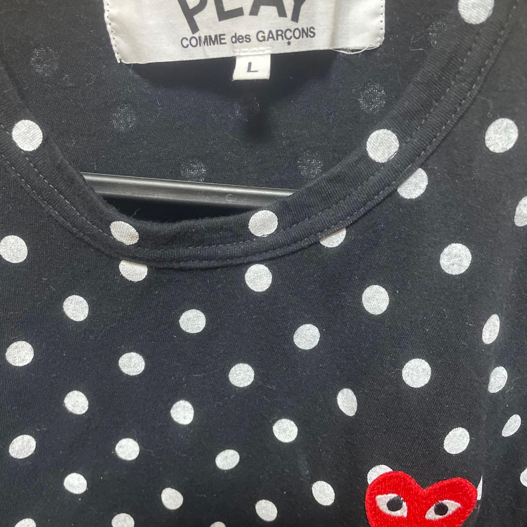 PLAY Comme des Garçons ドット柄 長袖Tシャツ L