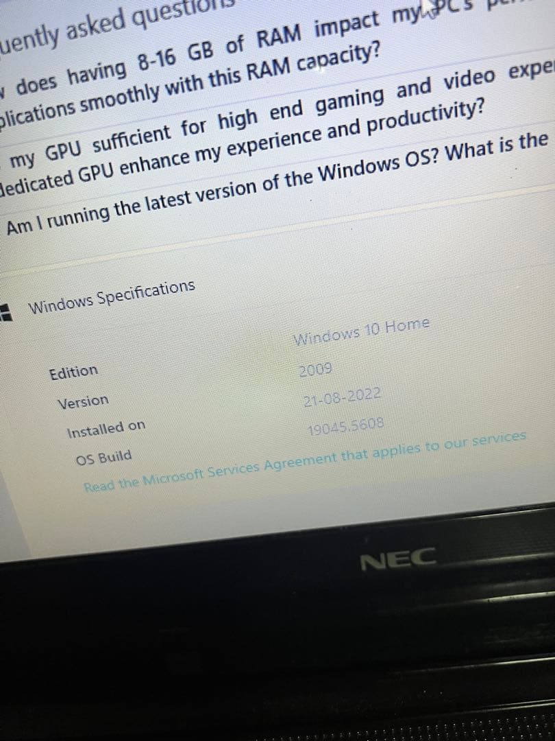 NEC LaVie Corei7 メモリ8GB HDD1000GB