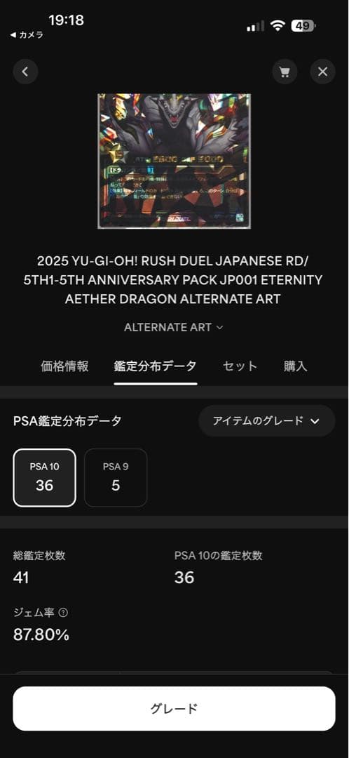 シ*見様 PSA10 永劫の神導龍（Eternity Aether Dragon