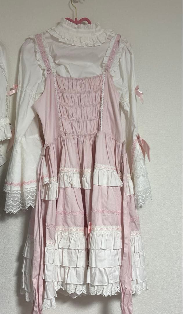 迷宮人形 【MQ】 ロリータ ドレスセット ピンク×ホワイト