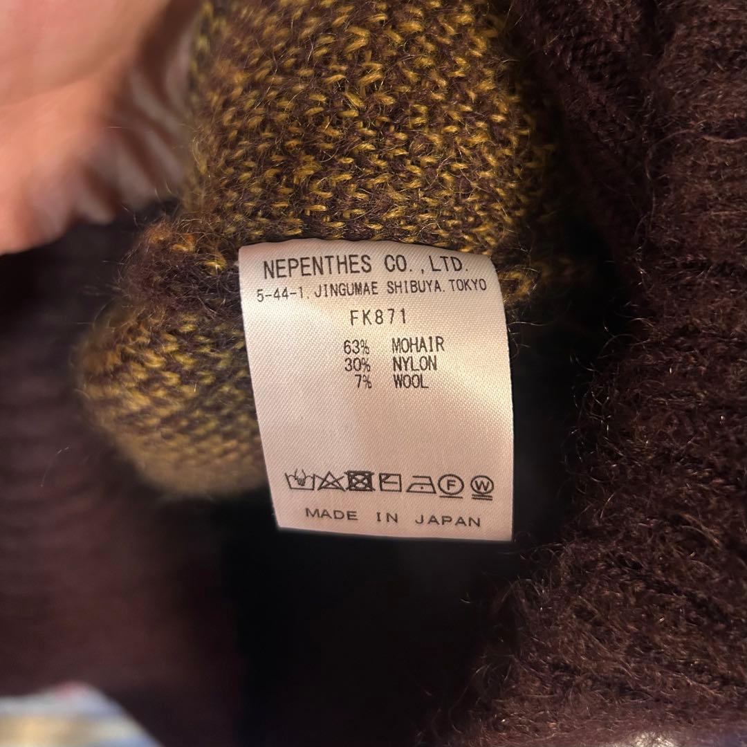 South2West8 サウスツーウエスト モヘア ニットパープル イエロー S