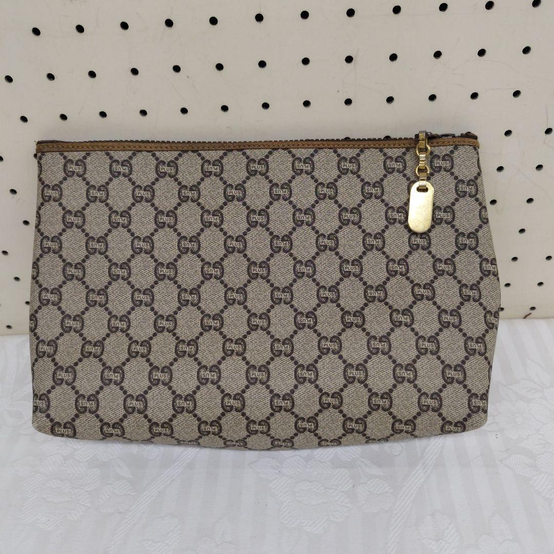 【美品】グッチ クラッチバッグ グッチプラス GG柄 セカンドバッグ オールド