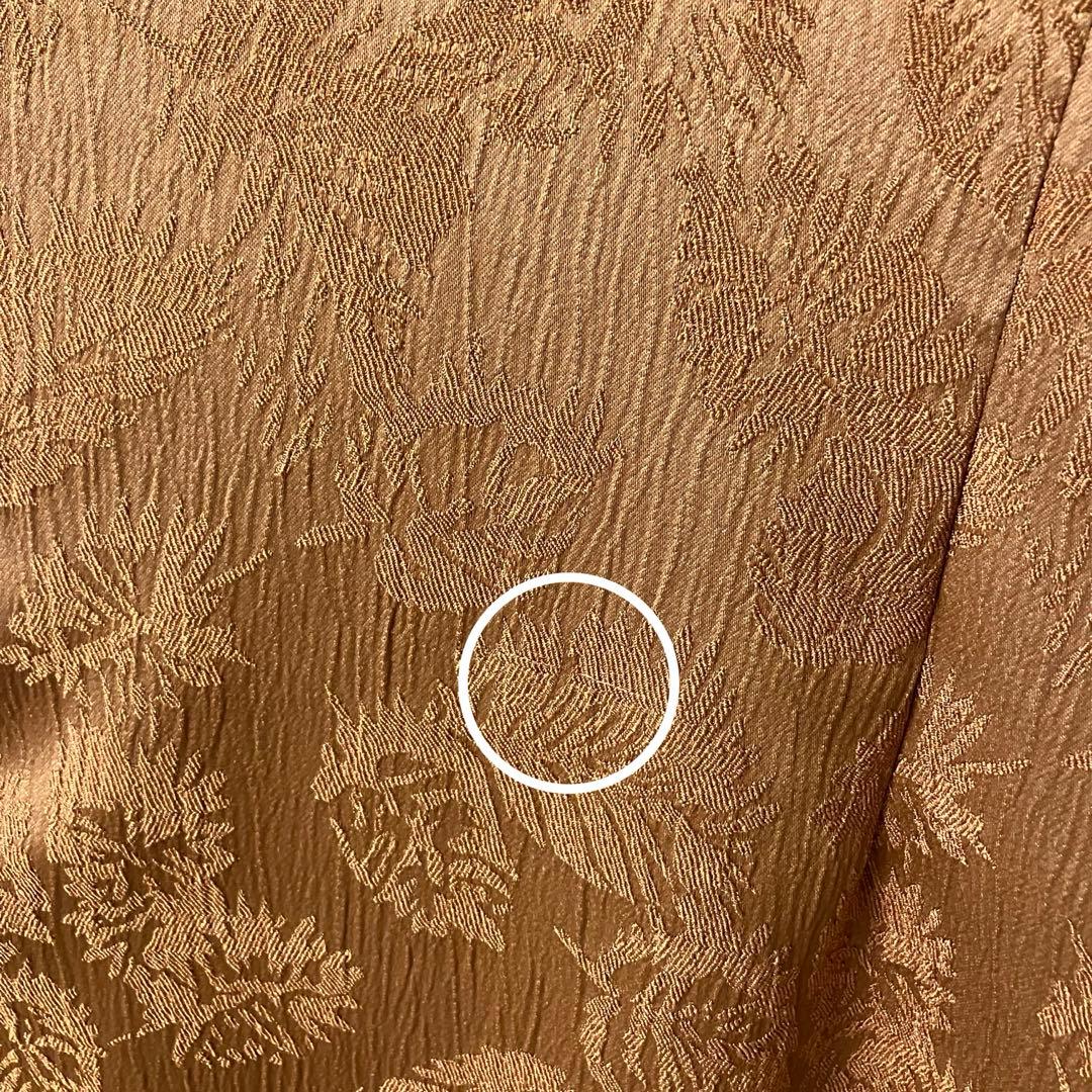 美品　人気　エメ　チュールブラウス付きジャカードIラインパーティードレス　L