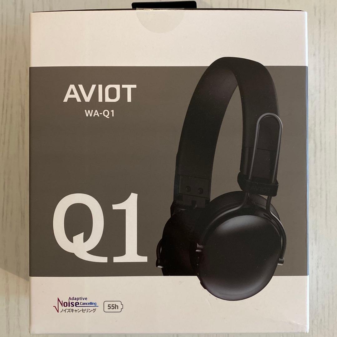 AVIOT WA-Q1 ノイズキャンセリング ワイヤレスヘッドホン折りたたみ 黒