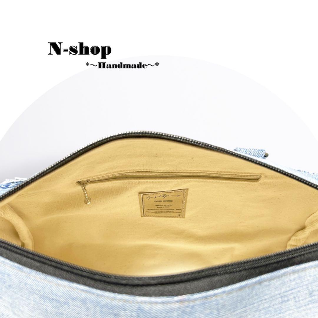 ☆デニムリメイク☆ボストンバッグ(横長タイプ)❥ハンドメイド❥