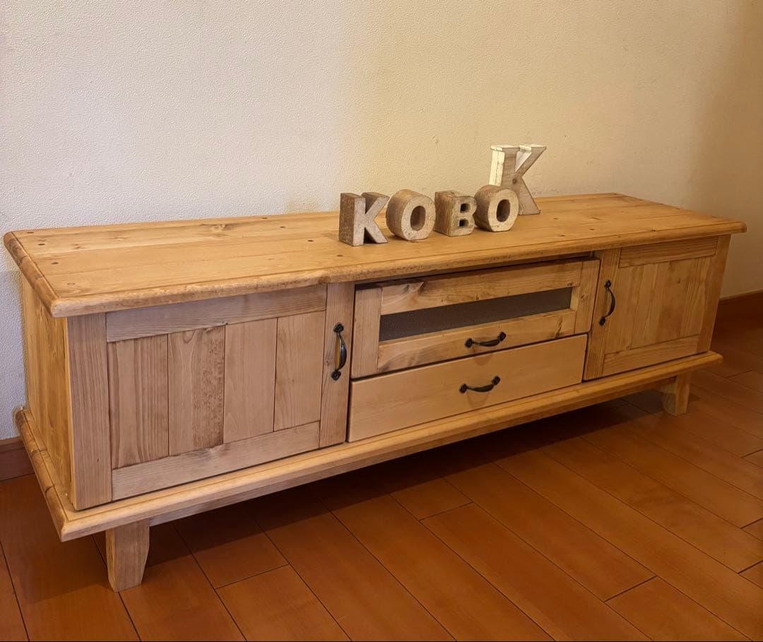 【ポメ子様ご予約品】テレビ台 AVボード パイン無垢材 120cm ハンドメイド