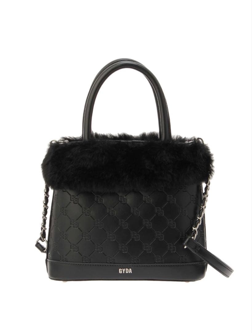 GYDAファーハンドショルダーバッグGGembossmixmaterialBAG