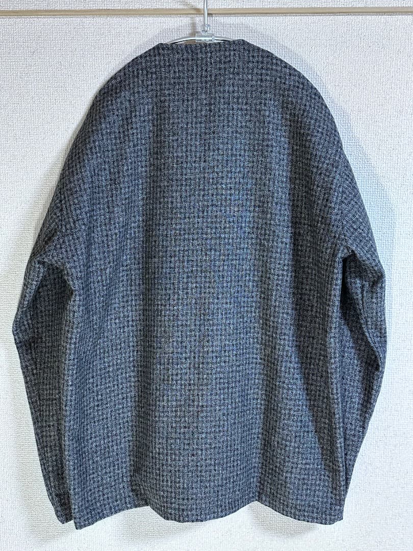 極美品 SHIPS Lanefortyfive ノーカラージャケット ウール