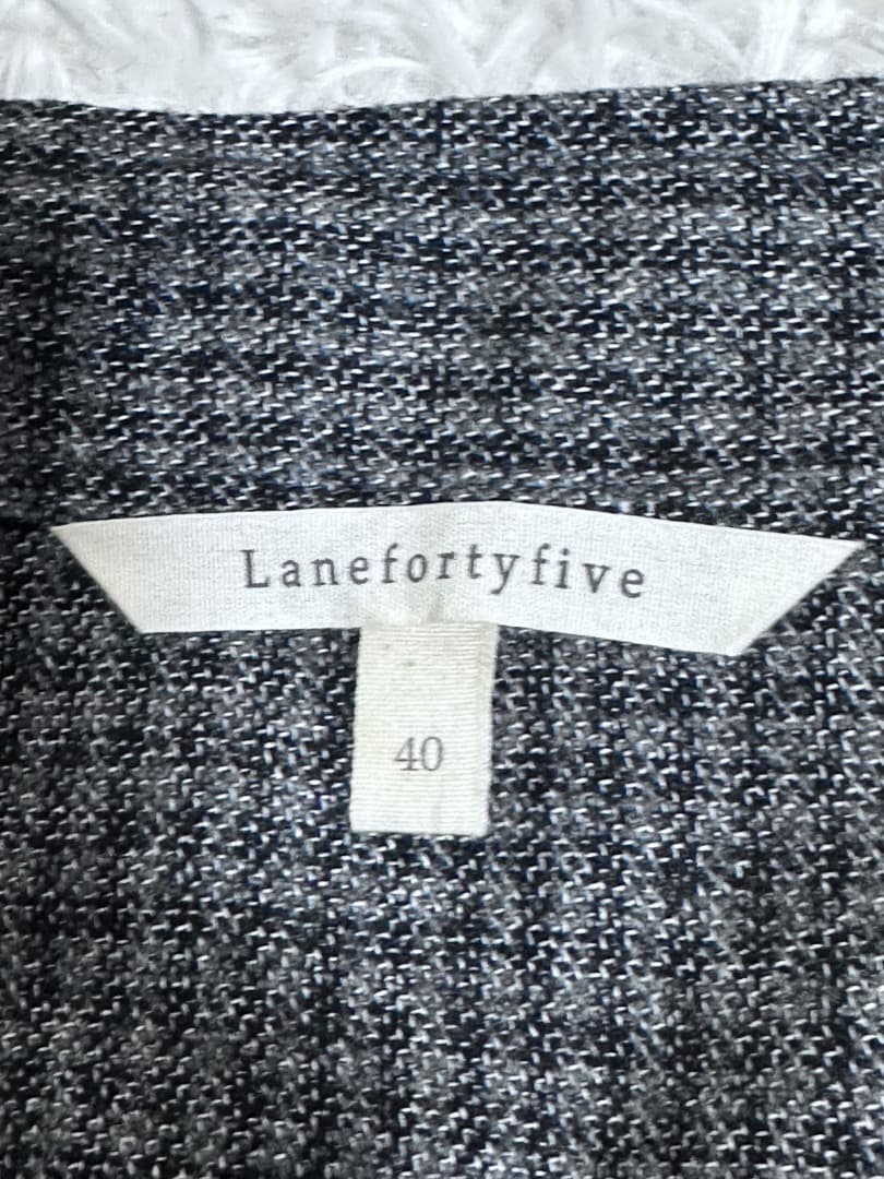 極美品 SHIPS Lanefortyfive ノーカラージャケット ウール