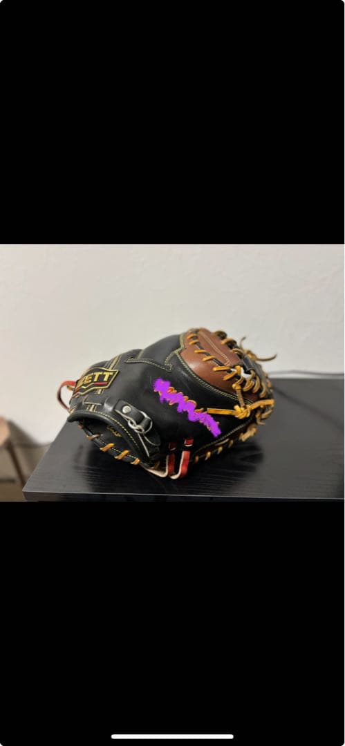 ZETT ゼット オーダー 軟式グローブ 黒/茶