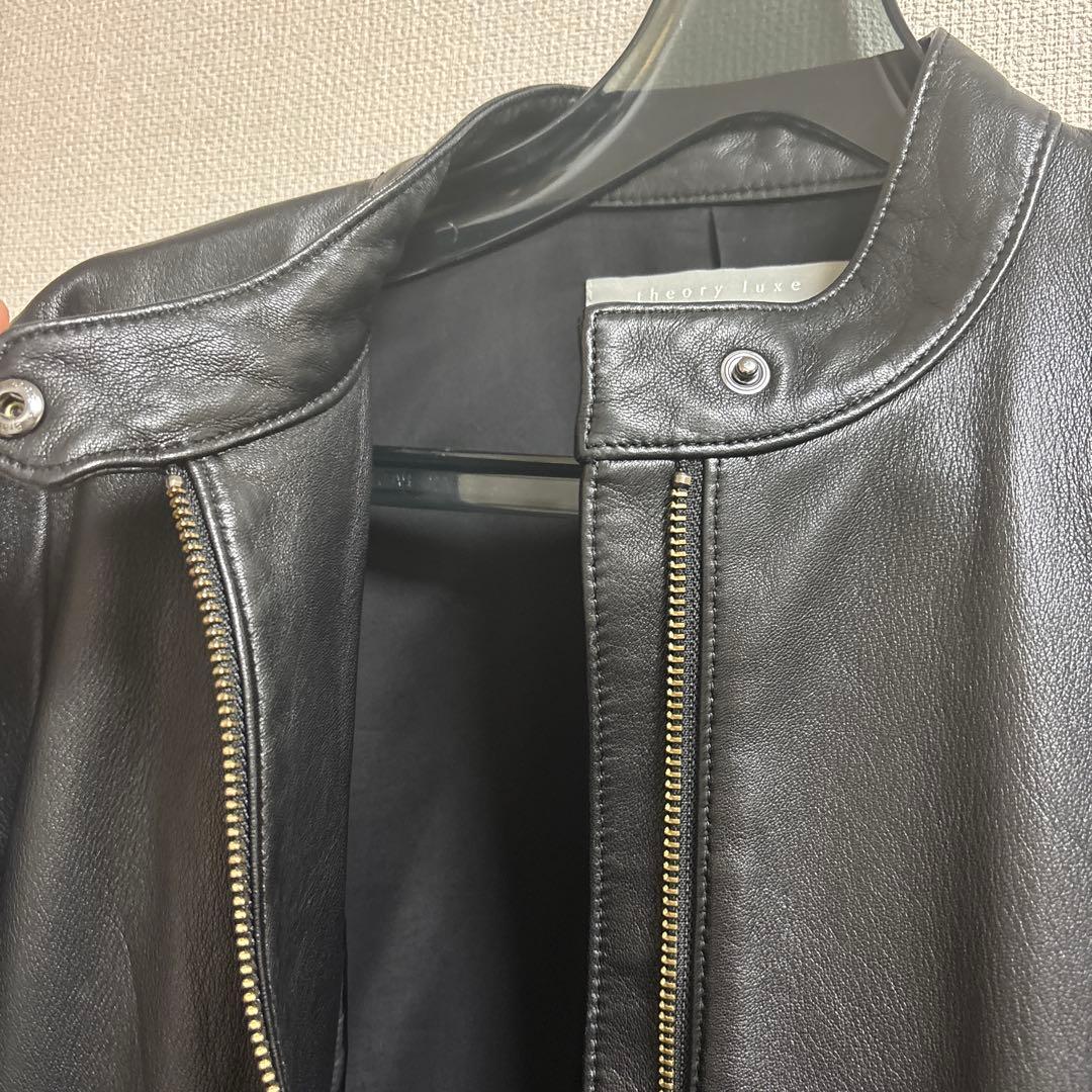 ジジ　セオリーリュクス　ライダース　レザージャケット　黒　ブラック　38号