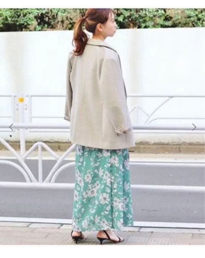 IENAイエナ ツイードダブルブレストルーズジャケット◆ベージュ