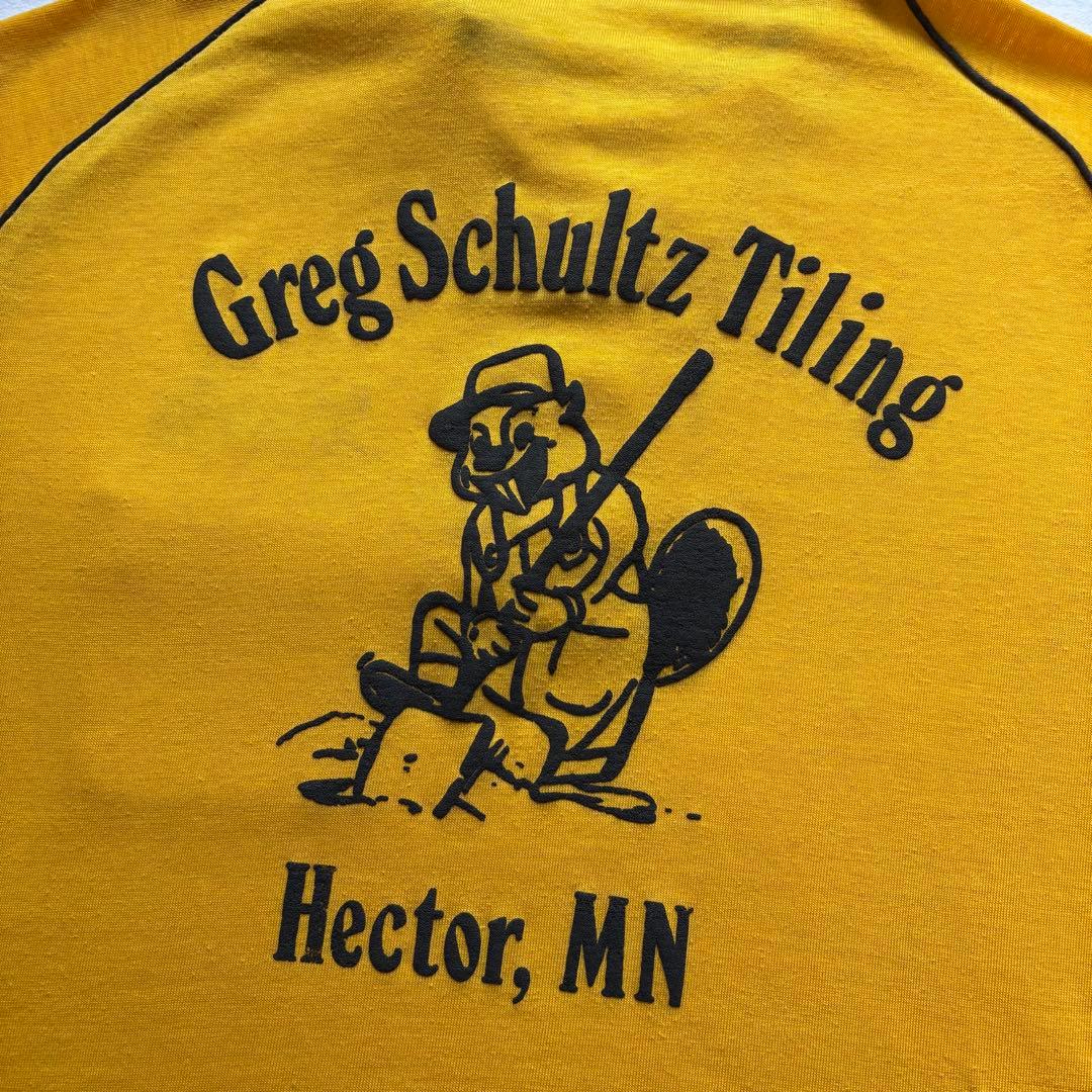 USA製　ヒルトン　ボーリングシャツ　Lサイズ　半袖シャツ　イエロー　アメカジ