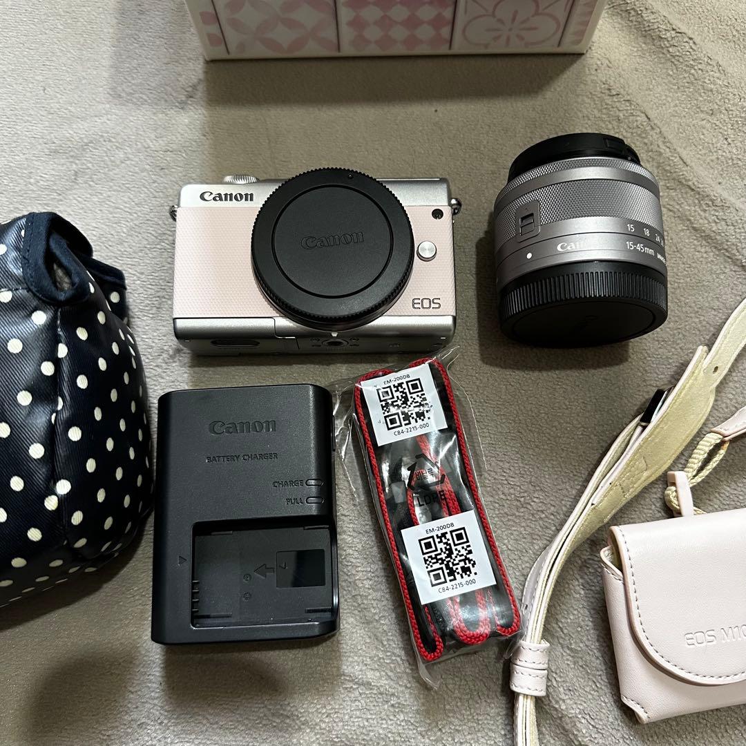 Canon EOS M100 リミテッドピンク　ミラーレス一眼カメラセット