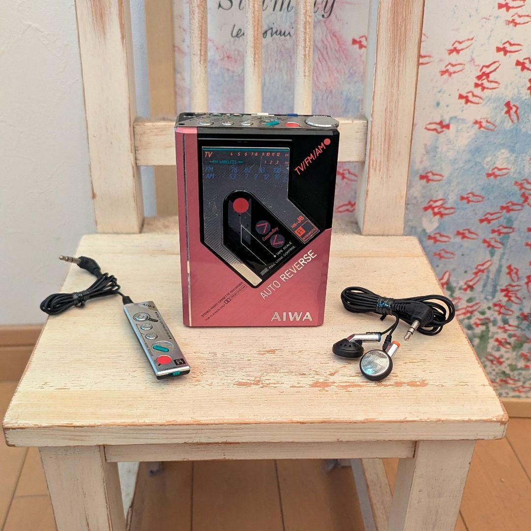 【ジャンク品】AIWA カセットプレーヤー カセットボーイ HS-J8