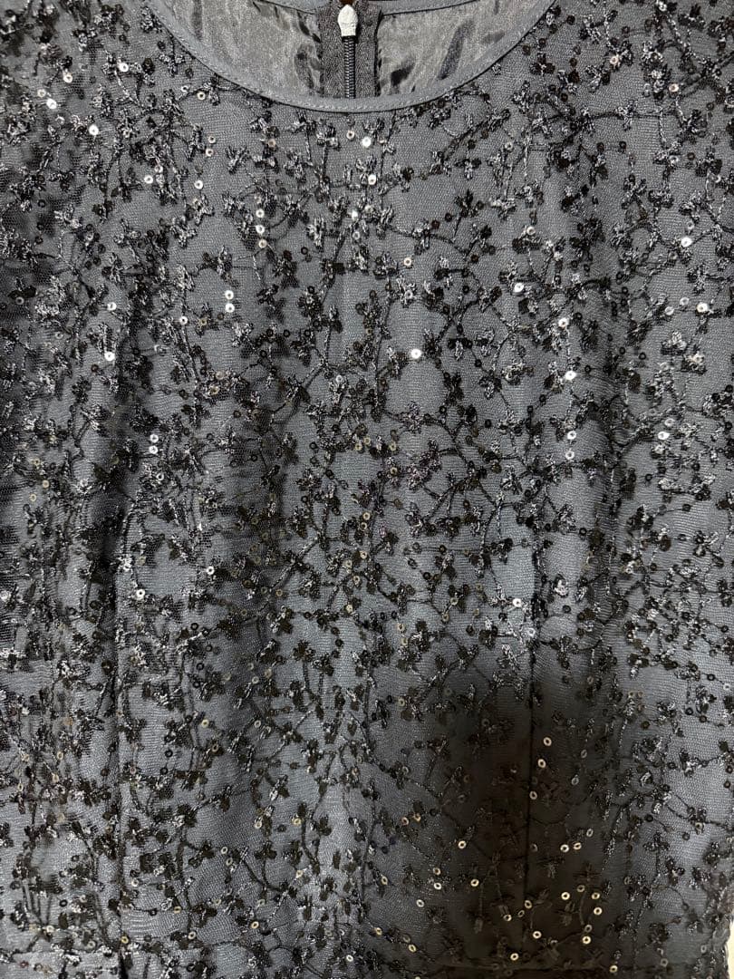 kaene スパンコールエンブロイダリードレス