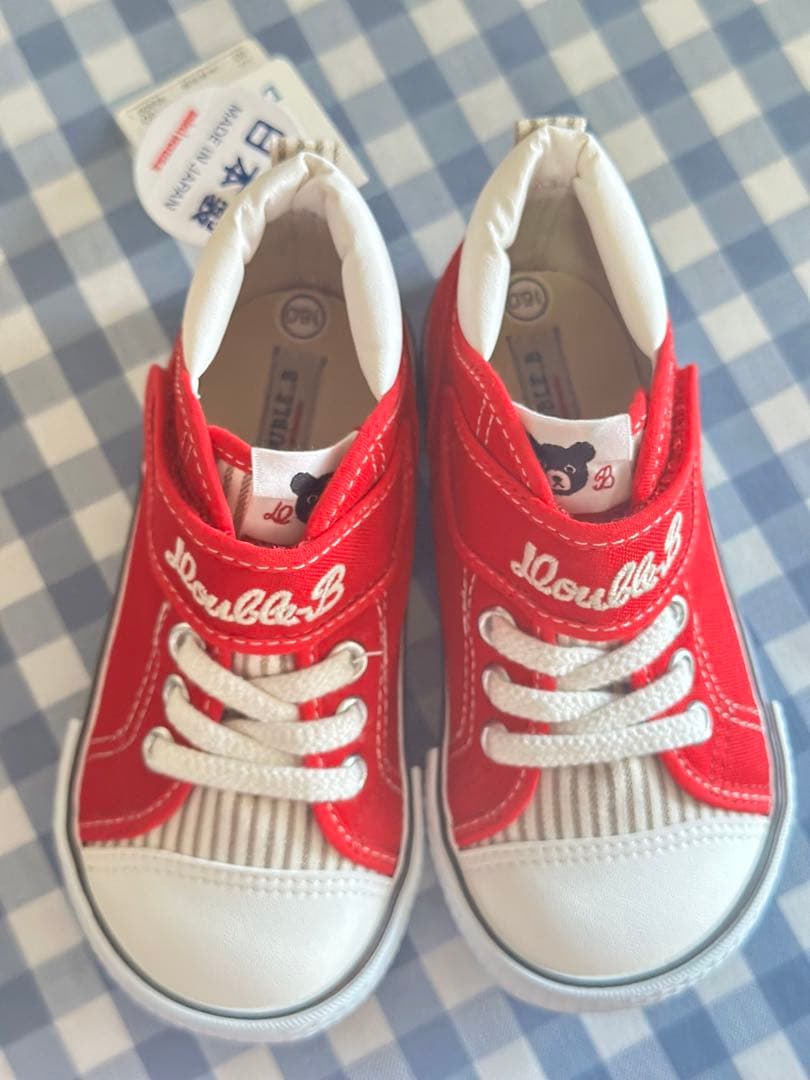 ミキハウス　ダブルビーDOUBLE_B ロゴキッズシューズ