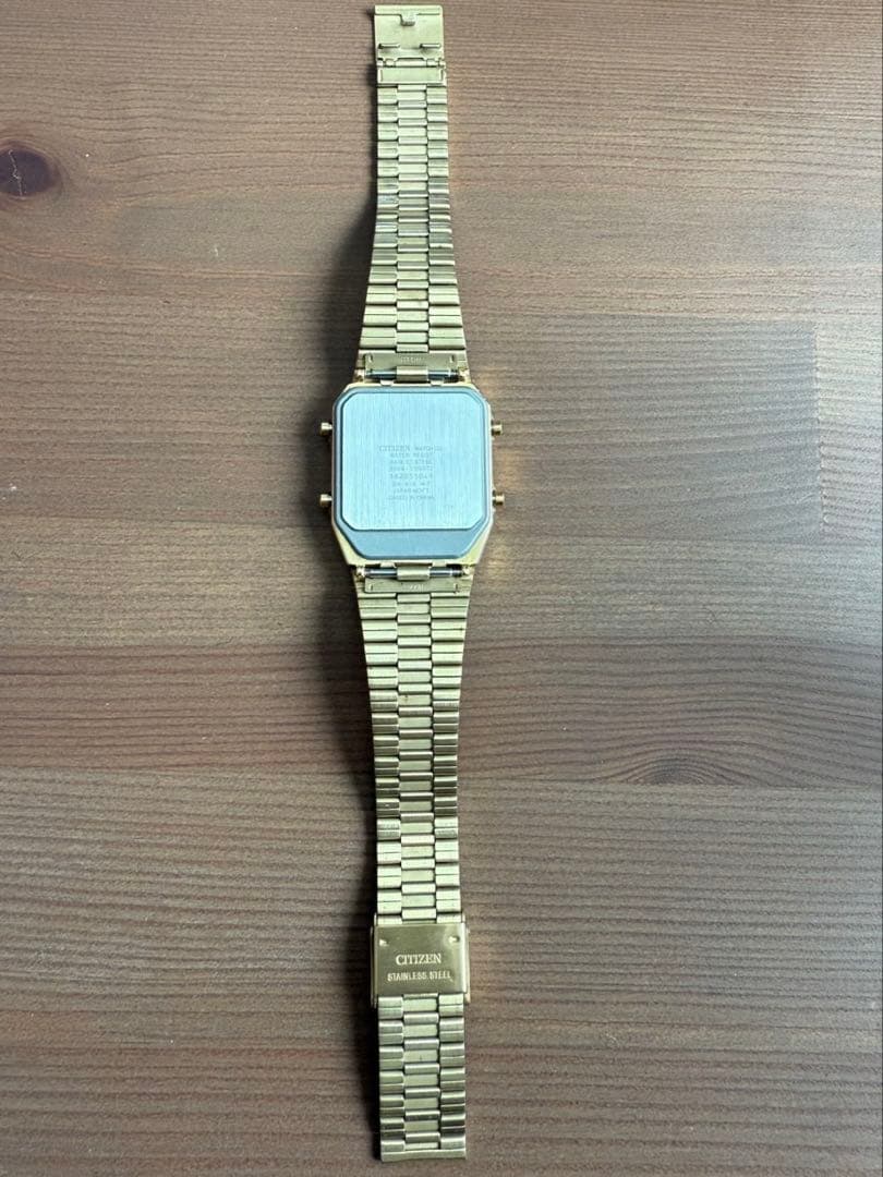 CITIZEN レコードレーベル アナデジ テンプ 腕時計 ゴールド