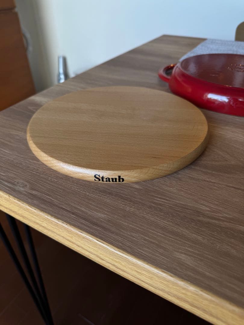 STAUB 赤 グリルパン、マグネットトリべッドセット