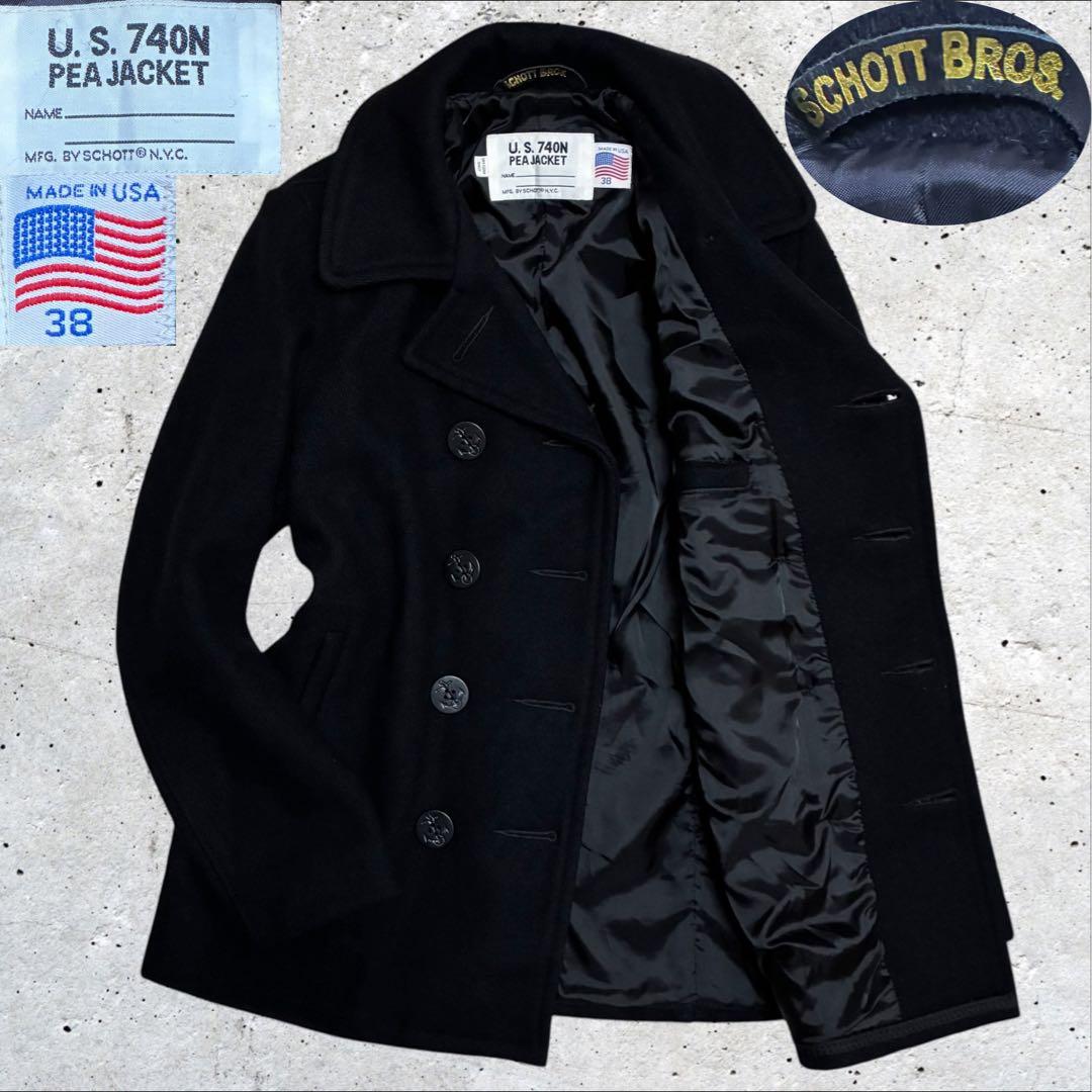 美品/希少 SCHOTT U.S.740N Pコート 753US 7118 38