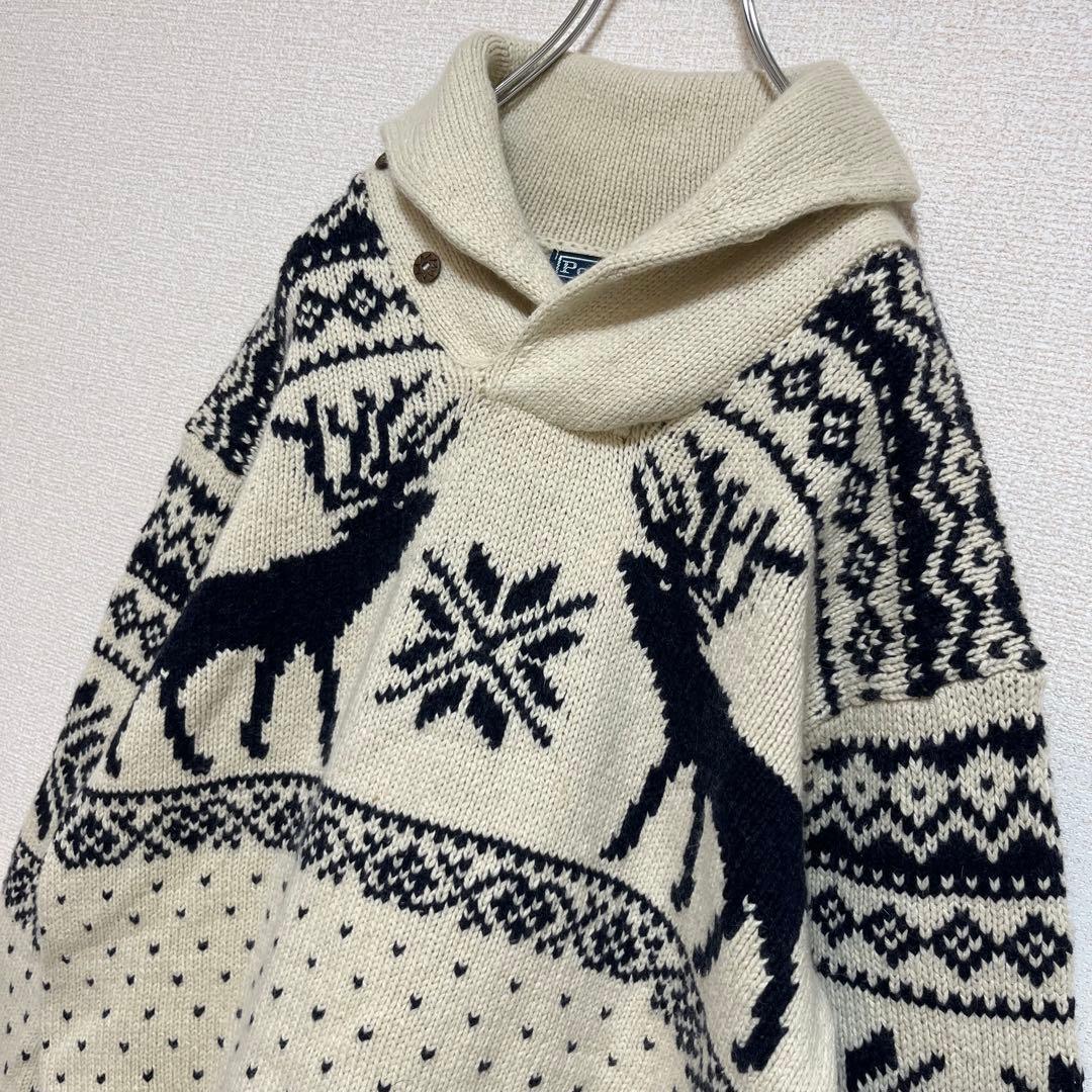 ポロ ラルフローレン ニット ノルディック ショールカラー アンゴラ,カシミヤ混