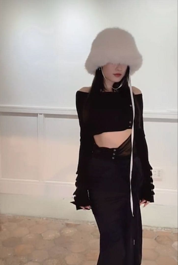 トップス theredthread S button layered knit tops