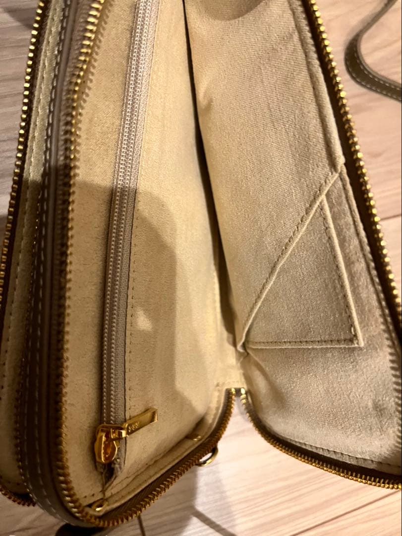 ATAO グレー レザー ショルダーバッグ