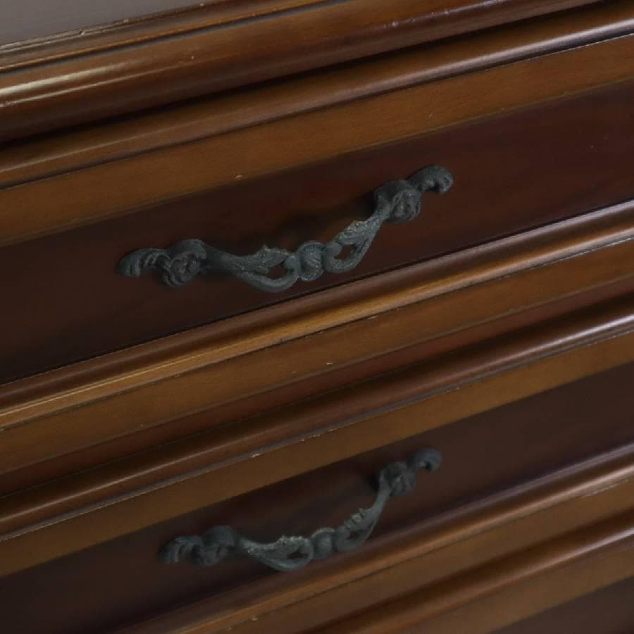 カリモク家具 アンティーク調 5段チェスト 猫脚 高さ110cm 高級家具