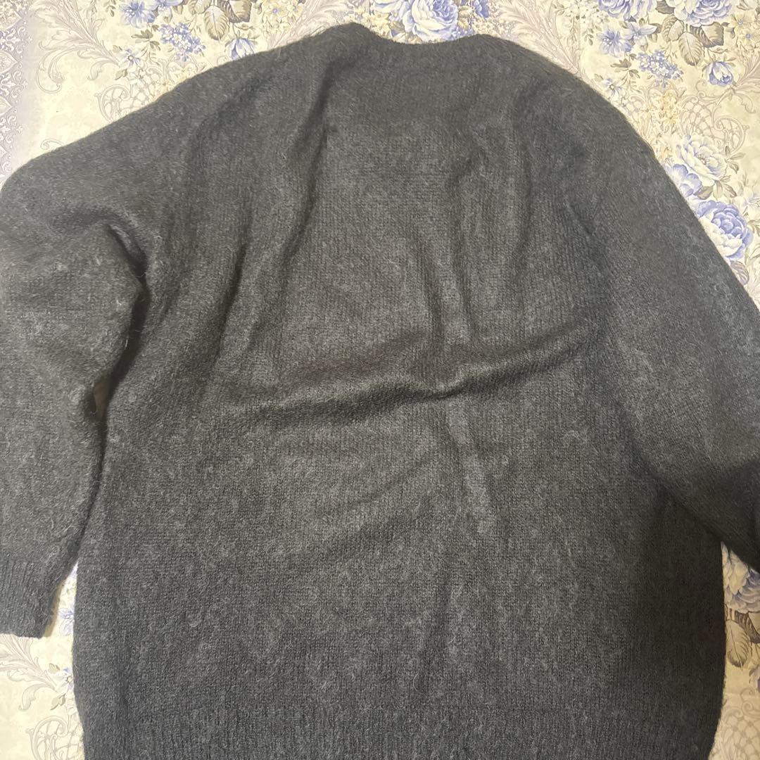 AURALEE BRUSHED SUPER KID MOHAIR KNIT 黒5