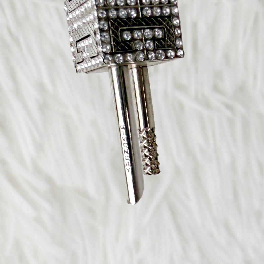美品♡Givenchy ジバンシー 4G クリスタル パドロック 片耳 ピアス