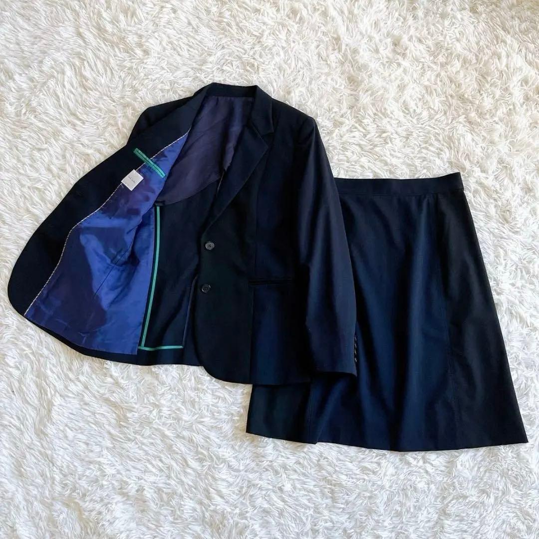 ＊大きいサイズ【ポールスミス】スカートスーツ　バイカラー　42 レディース