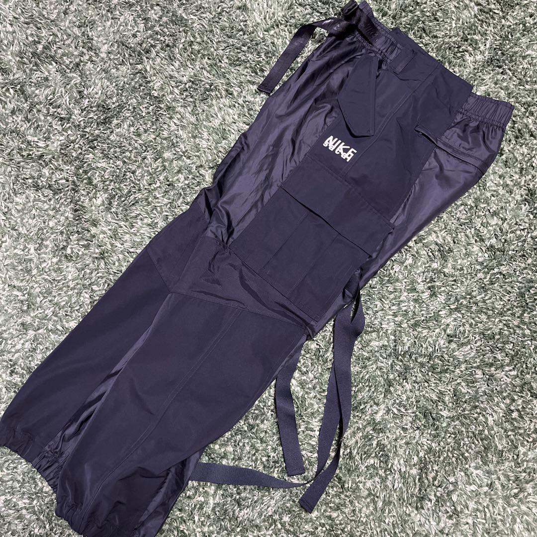 ✨レア✨sacai × NIKE ブラックカーゴ　ナイロンパンツ　レディース
