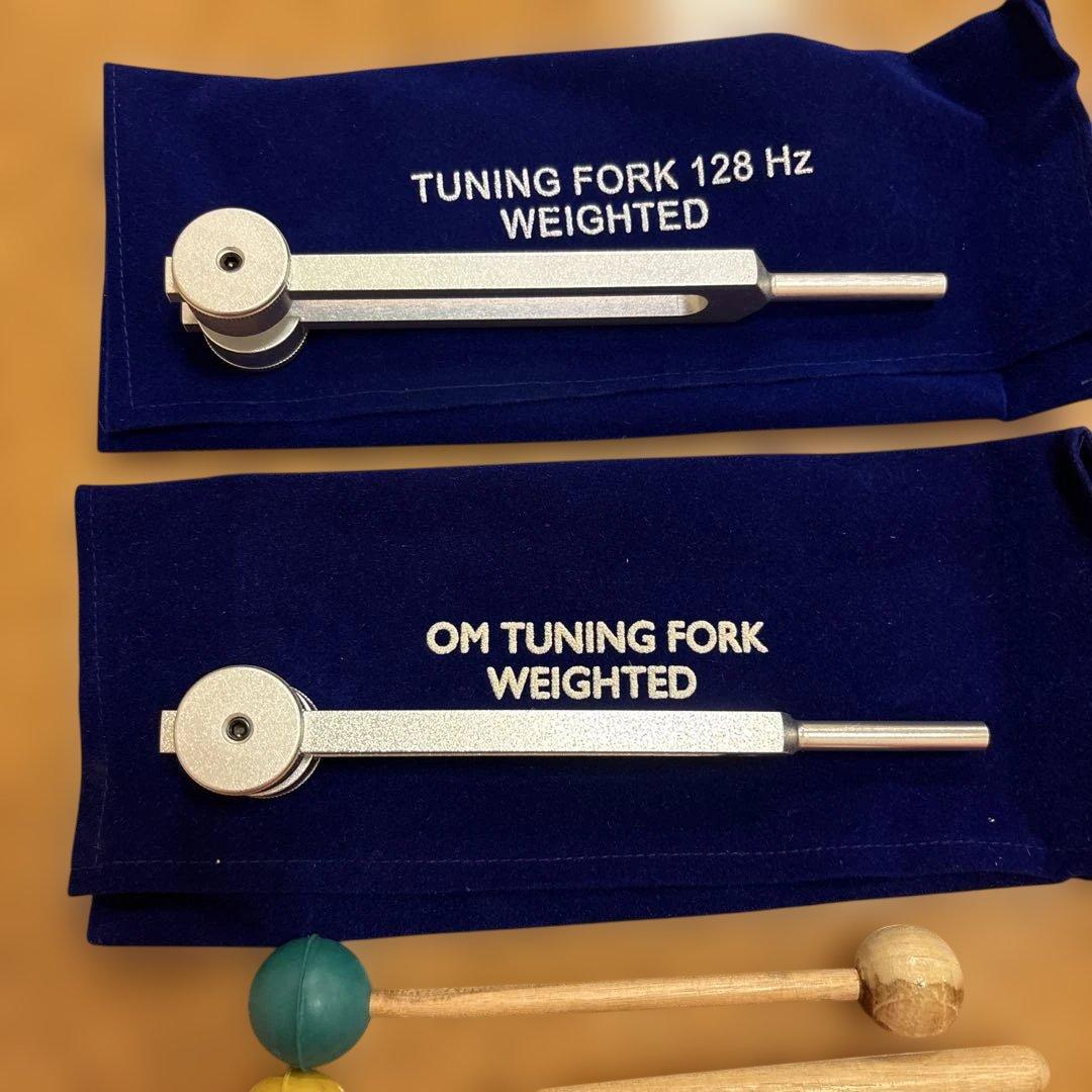 音叉128Hz 136.1Hz ウェイテッドチューニングフォークセット