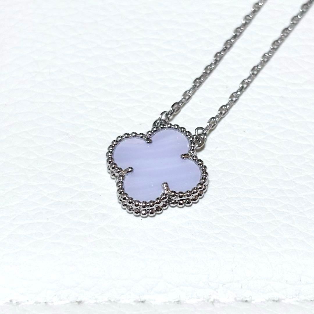 マ*ミ様 クローバー カルセドニー　ネックレス シルバー