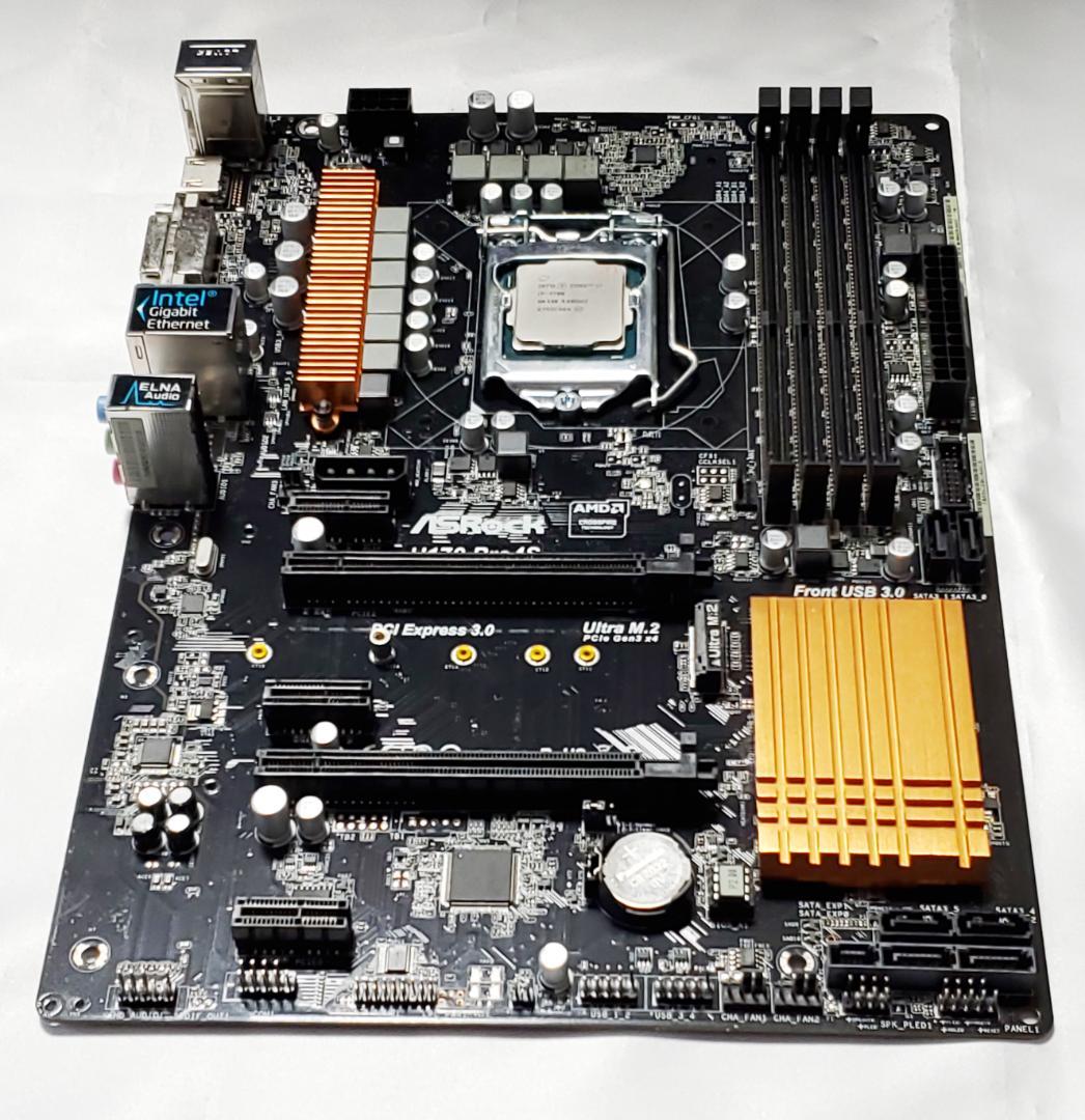 マザーボード ASRock H170 Pro4+CPU i7-7700 +メモリ