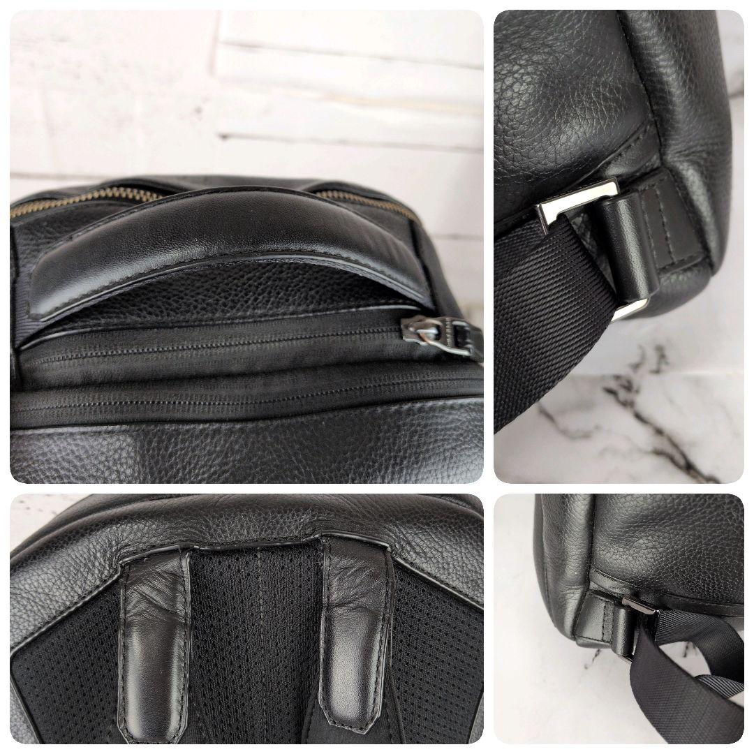 【極美品】コールハーン☆現行　A4　シボ革　2室　収納ポケット多　ビジネス