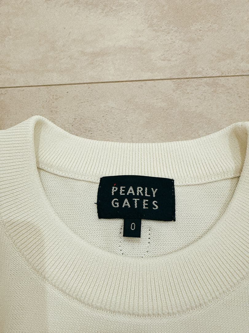 PEARLY GATES ホワイト 長袖セーター サイズ0