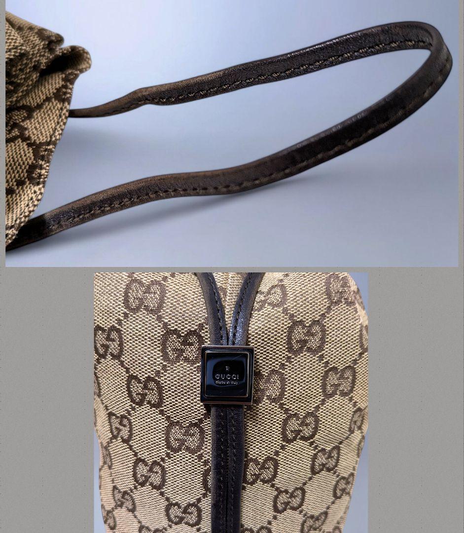 極美品 GUCCI ハンドバッグ ミニバッグ GG キャンバス レザー 手持ち