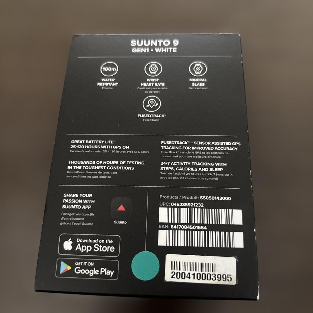 SUUNTO 9 ホワイト腕時計 GPS機能搭載