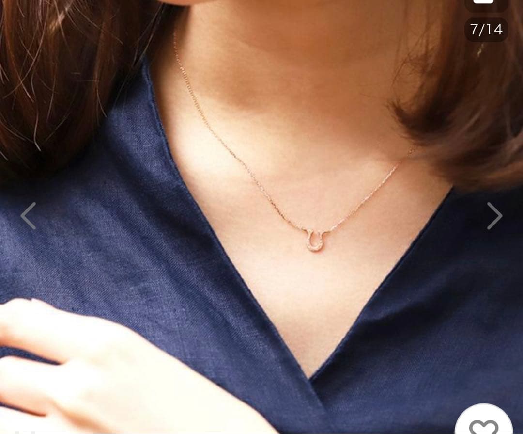 DEVAS K18 ピンクゴールド 馬蹄ネックレス