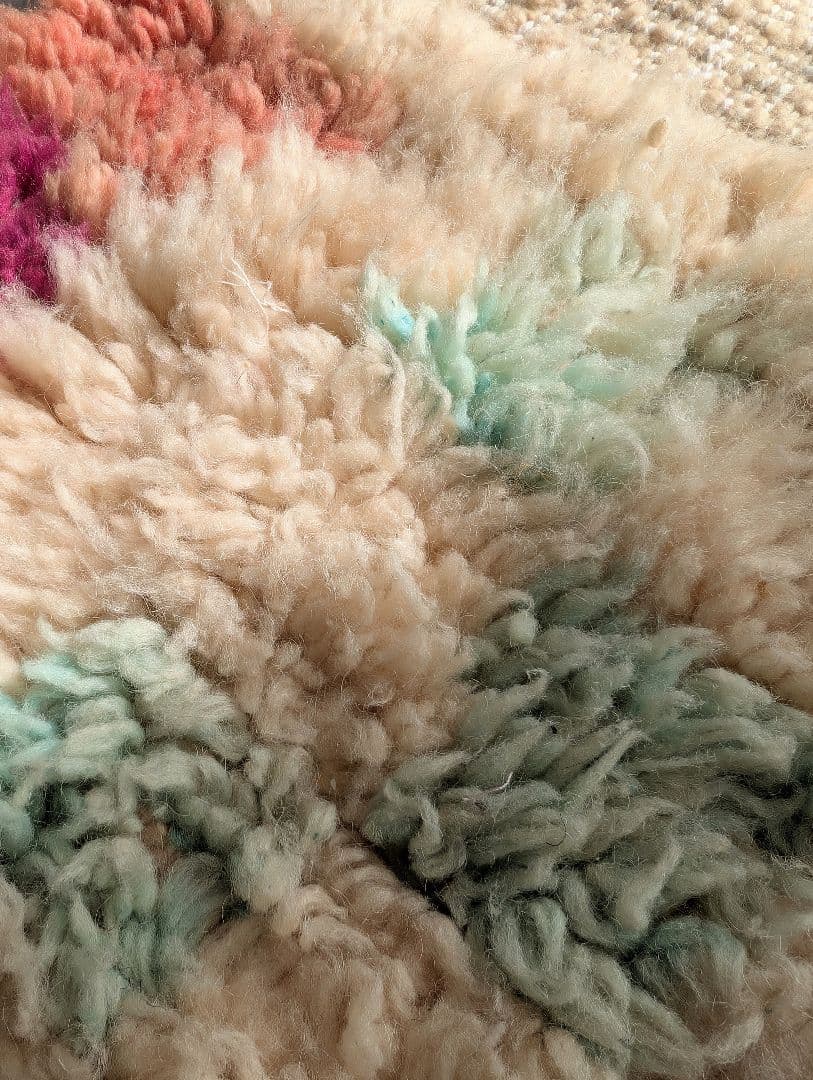 モロッコラグ　ヴィンテージラグ モロッカン　アイボリー　ベージュ